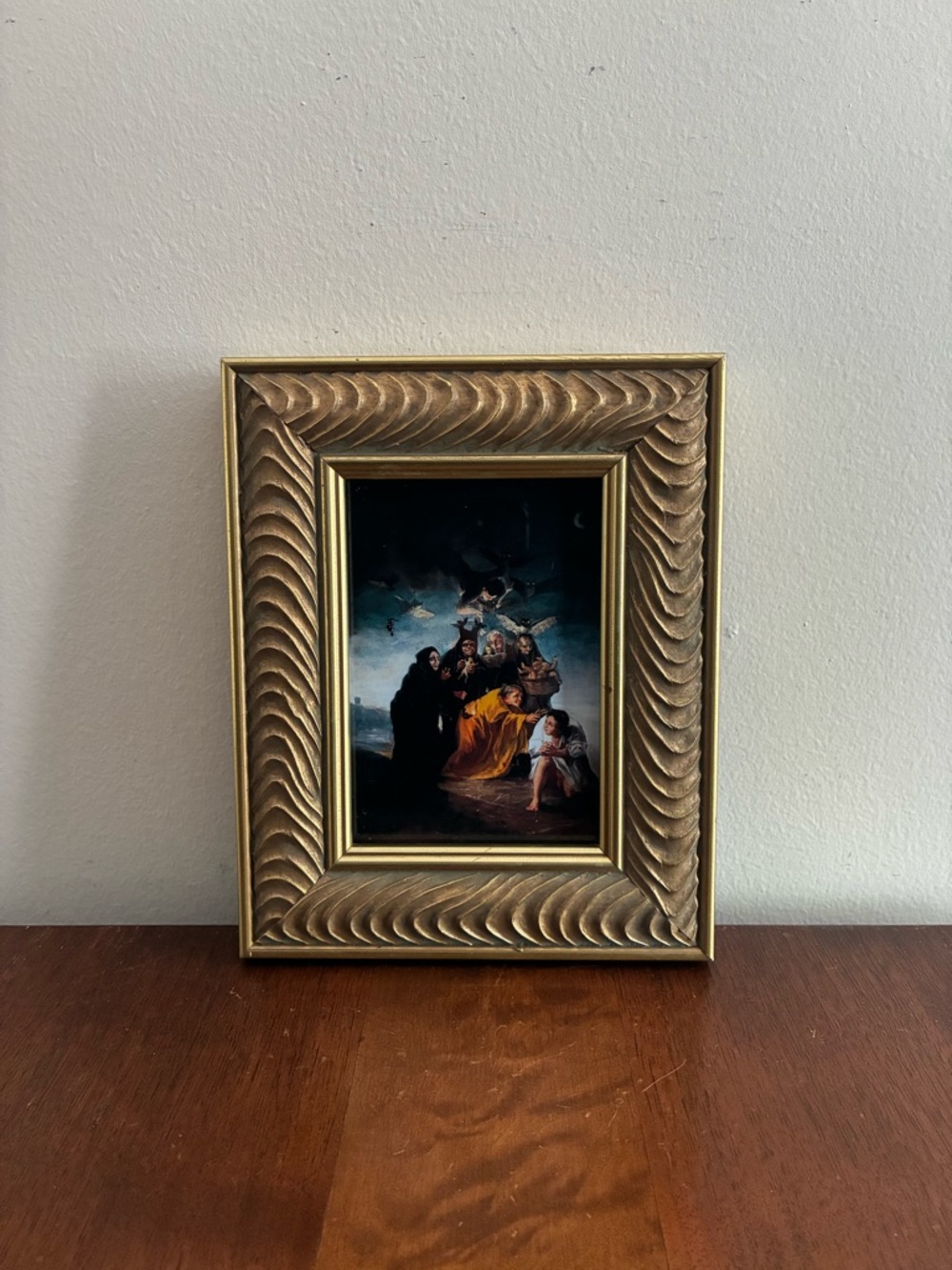 Francisco de Goya Witches Incantation Gold Framed Print 6x7.5 Coven Hex Wall Art